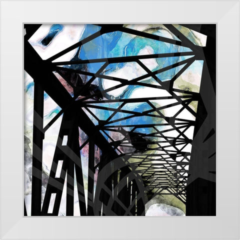 Tunnel Vision I White Modern Wood Framed Art Print by Nola