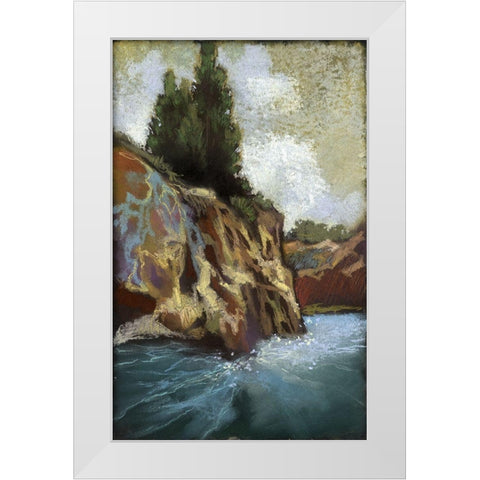 Around The Bend II White Modern Wood Framed Art Print by Ricci