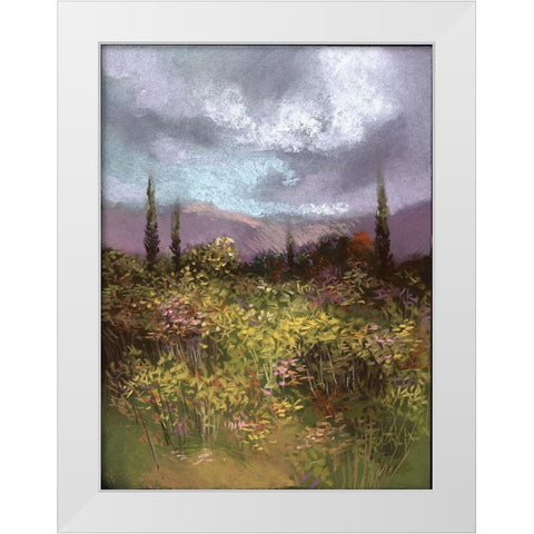 Pastel Landscape II White Modern Wood Framed Art Print by Ricci
