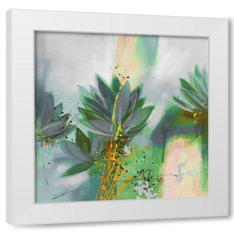 Water Lily Fusion White Modern Wood Framed Art Print by Scott