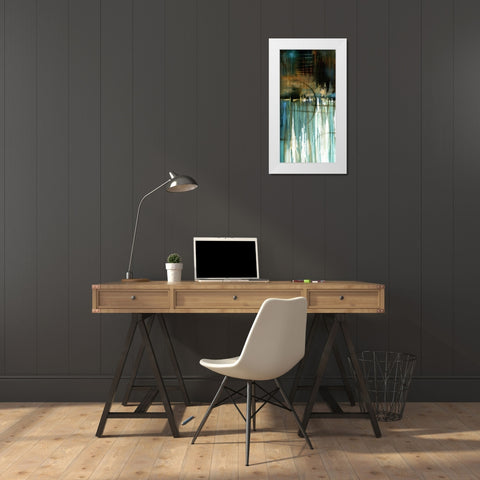 Lake Reflection I White Modern Wood Framed Art Print by Scott