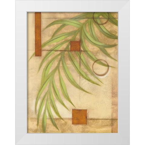 Leaf Graphic I White Modern Wood Framed Art Print by Scott