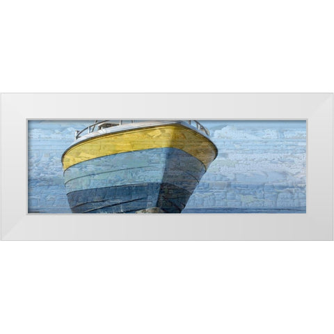 Miami Boat White Modern Wood Framed Art Print by Phillip, Jamie
