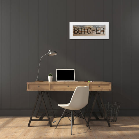 Butcher White Modern Wood Framed Art Print by Phillip, Jamie