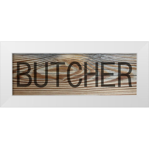 Butcher White Modern Wood Framed Art Print by Phillip, Jamie