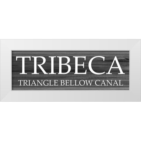 TRIBECA White Modern Wood Framed Art Print by Phillip, Jamie