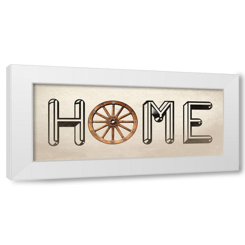 Home White Modern Wood Framed Art Print by Phillip, Jamie