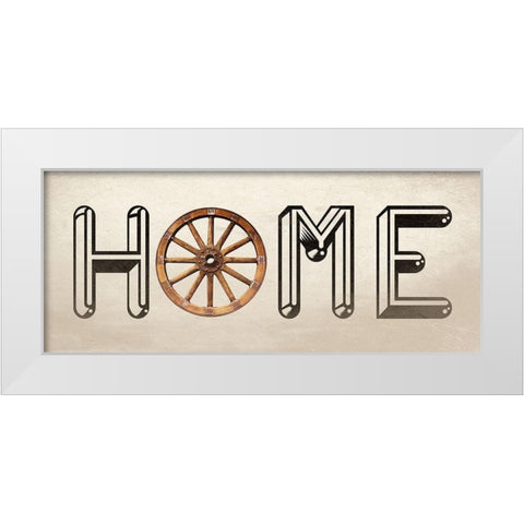 Home White Modern Wood Framed Art Print by Phillip, Jamie