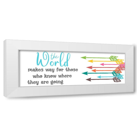 Straight Arrow 3 White Modern Wood Framed Art Print by Phillip, Jamie