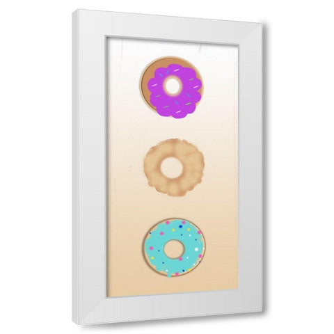 Pick Three White Modern Wood Framed Art Print by Phillip, Jamie