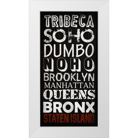 New Yorker White Modern Wood Framed Art Print by Phillip, Jamie