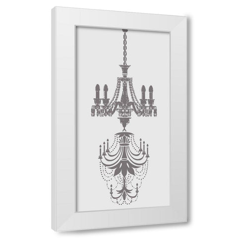 Chendelier Pair 2 White Modern Wood Framed Art Print by Phillip, Jamie