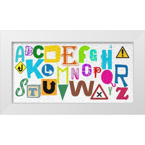 Alphabet White Modern Wood Framed Art Print by Phillip, Jamie
