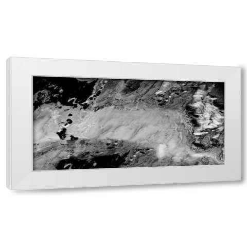 Abstract Black Marble White Modern Wood Framed Art Print by Phillip, Jamie