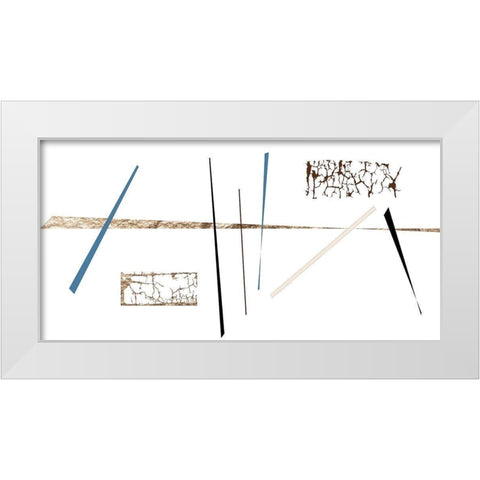 Clean Line Abstract White Modern Wood Framed Art Print by Phillip, Jamie