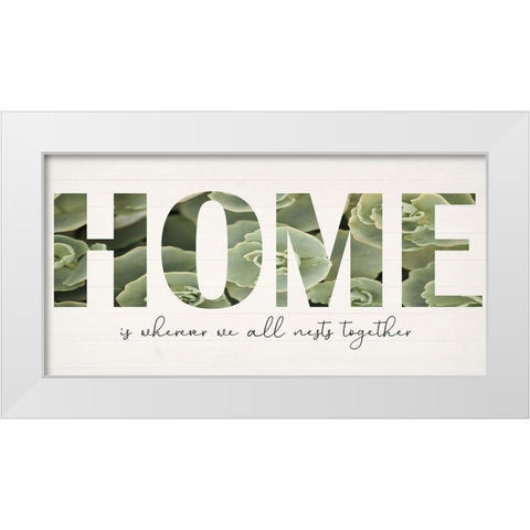 Home Farm White Modern Wood Framed Art Print by Phillip, Jamie