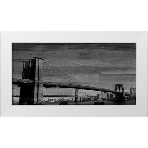 Simple New York White Modern Wood Framed Art Print by Phillip, Jamie