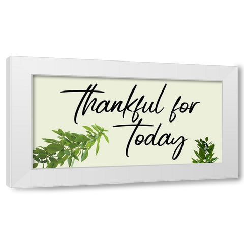 Thankful White Modern Wood Framed Art Print by Phillip, Jamie