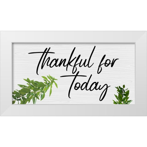 Thankful White Modern Wood Framed Art Print by Phillip, Jamie