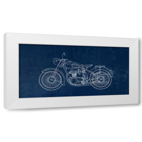 Blue Print White Modern Wood Framed Art Print by Phillip, Jamie