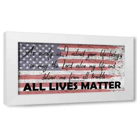 Lives White Modern Wood Framed Art Print by Phillip, Jamie