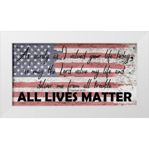 Lives White Modern Wood Framed Art Print by Phillip, Jamie