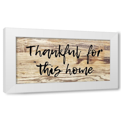 Thankful White Modern Wood Framed Art Print by Phillip, Jamie