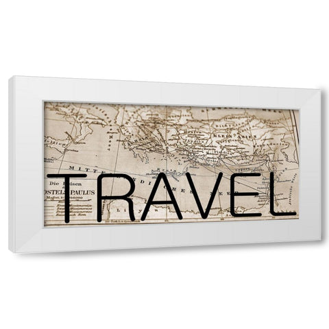 Travel White Modern Wood Framed Art Print by Phillip, Jamie