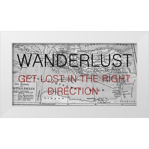 Wanderlust White Modern Wood Framed Art Print by Phillip, Jamie