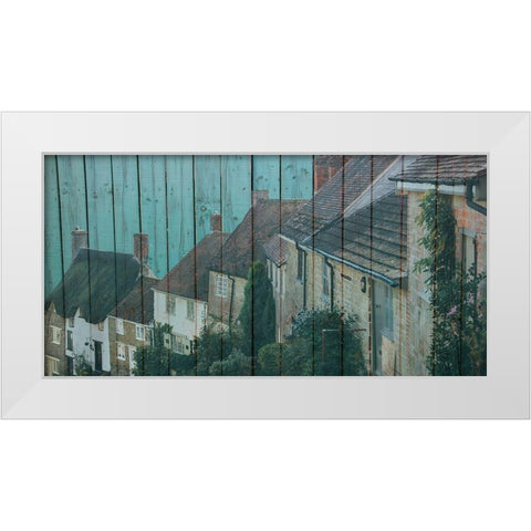 Brick Stone White Modern Wood Framed Art Print by Phillip, Jamie