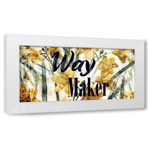Way Maker White Modern Wood Framed Art Print by Phillip, Jamie