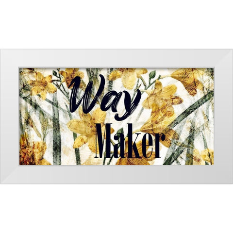 Way Maker White Modern Wood Framed Art Print by Phillip, Jamie