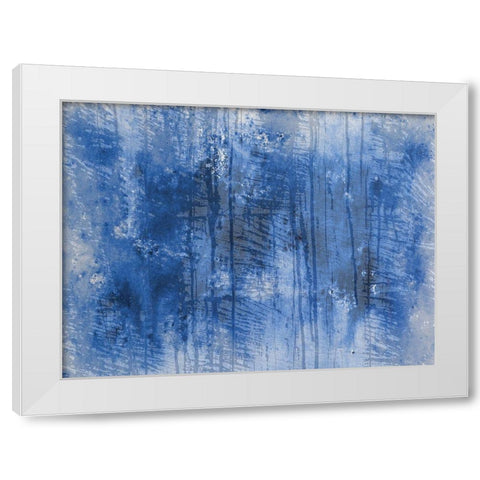 Abstract Blue White Modern Wood Framed Art Print by Phillip, Jamie