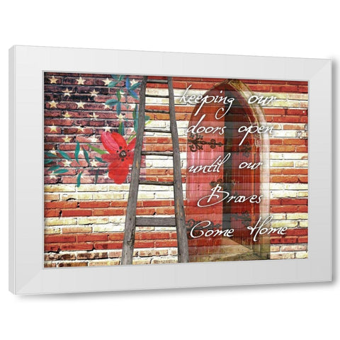 Vintage America White Modern Wood Framed Art Print by Phillip, Jamie