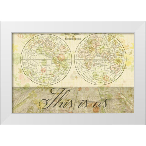 Map White Modern Wood Framed Art Print by Phillip, Jamie