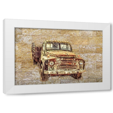 Vintage Truck White Modern Wood Framed Art Print by Phillip, Jamie