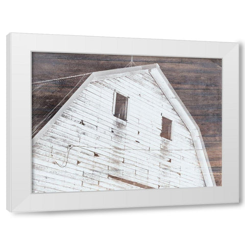 Barn House White Modern Wood Framed Art Print by Phillip, Jamie