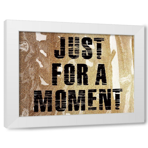 Golden Moment White Modern Wood Framed Art Print by Phillip, Jamie