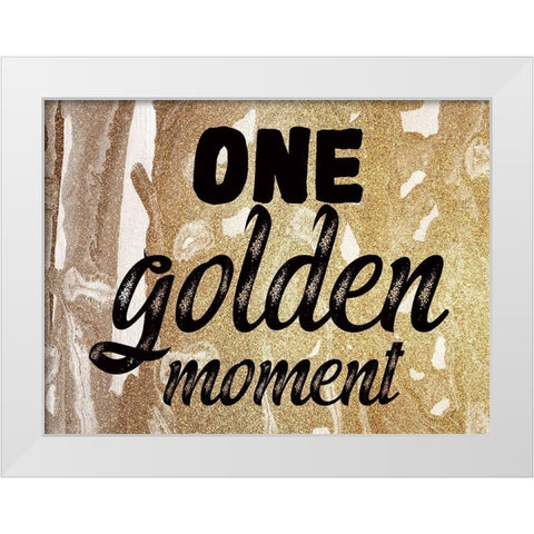 Golden Moment 2 White Modern Wood Framed Art Print by Phillip, Jamie