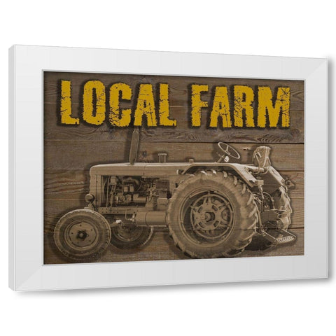 Local Farm White Modern Wood Framed Art Print by Phillip, Jamie