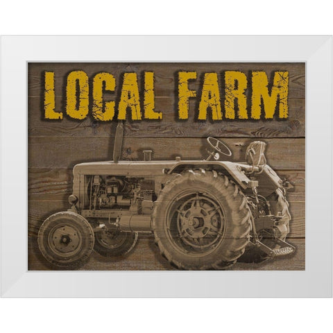 Local Farm White Modern Wood Framed Art Print by Phillip, Jamie