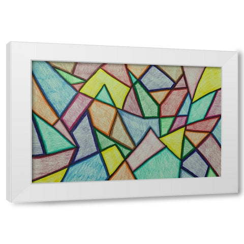 Jagged Edges White Modern Wood Framed Art Print by Phillip, Jamie