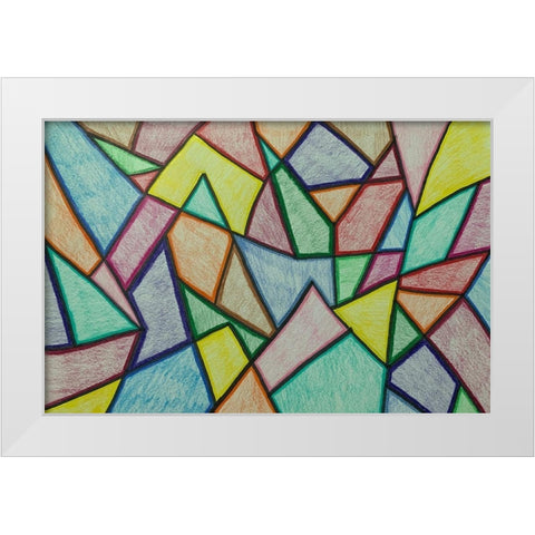 Jagged Edges White Modern Wood Framed Art Print by Phillip, Jamie