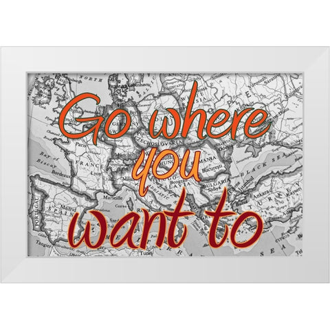 Travel White Modern Wood Framed Art Print by Phillip, Jamie