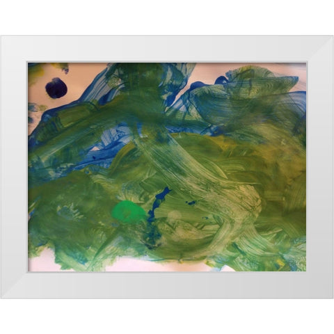 Yanny White Modern Wood Framed Art Print by Phillip, Jamie