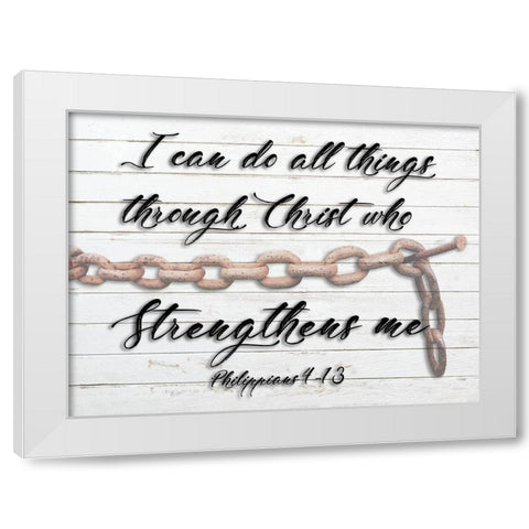Strength White Modern Wood Framed Art Print by Phillip, Jamie
