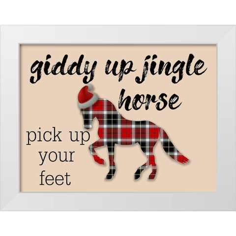 Jingle Horse White Modern Wood Framed Art Print by Phillip, Jamie
