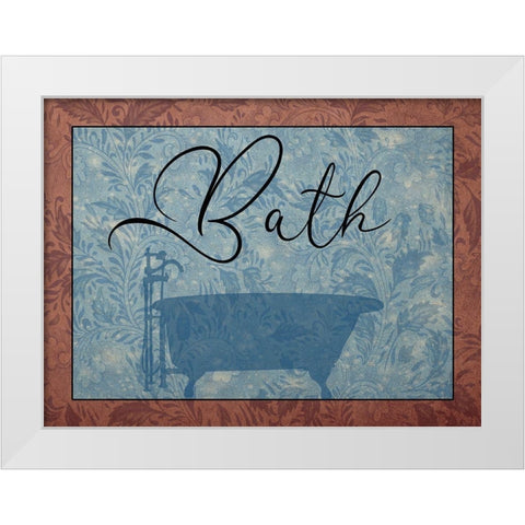 Bath White Modern Wood Framed Art Print by Phillip, Jamie