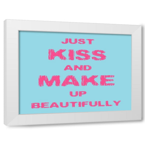 Makeup White Modern Wood Framed Art Print by Phillip, Jamie