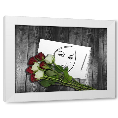 Drawing White Modern Wood Framed Art Print by Phillip, Jamie